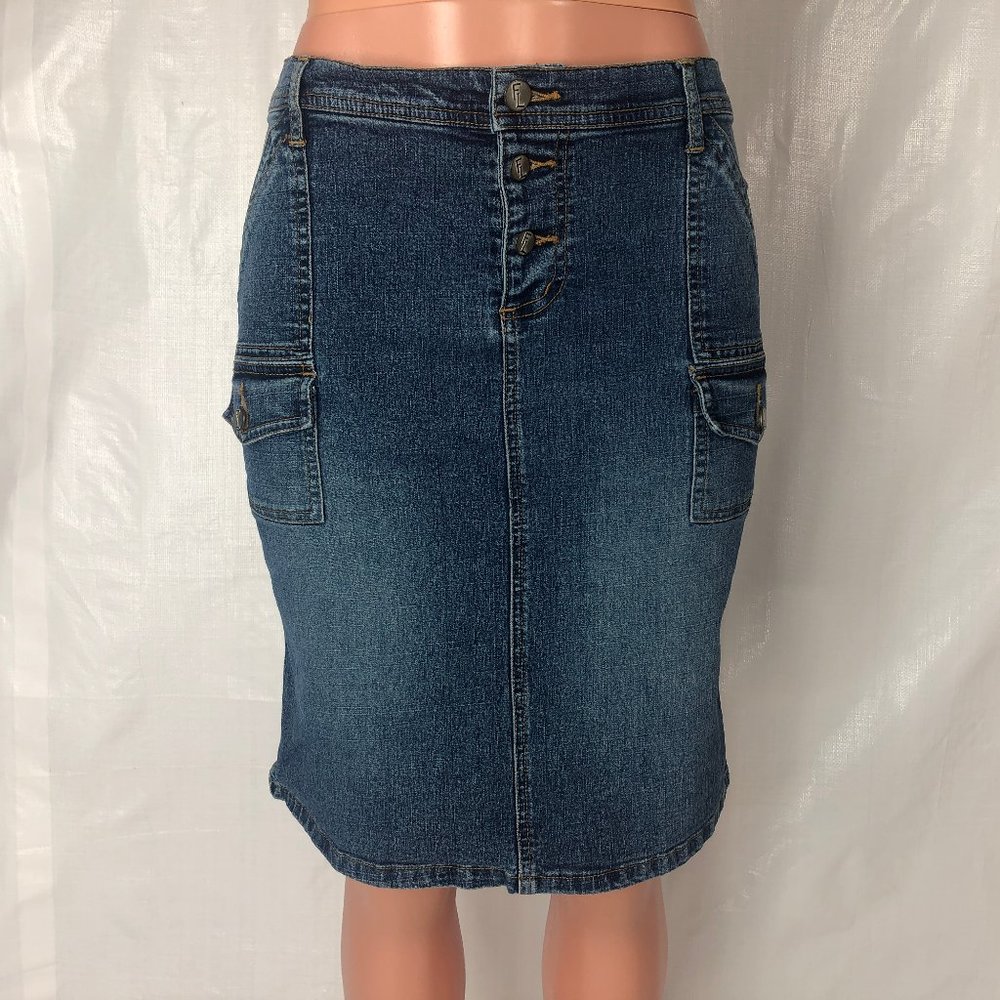 F.L. Jeans Women's Skirt Size 9/10 Blue Denim